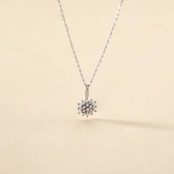 Collier Or Blanc Kristel Oxydes De Zirconium