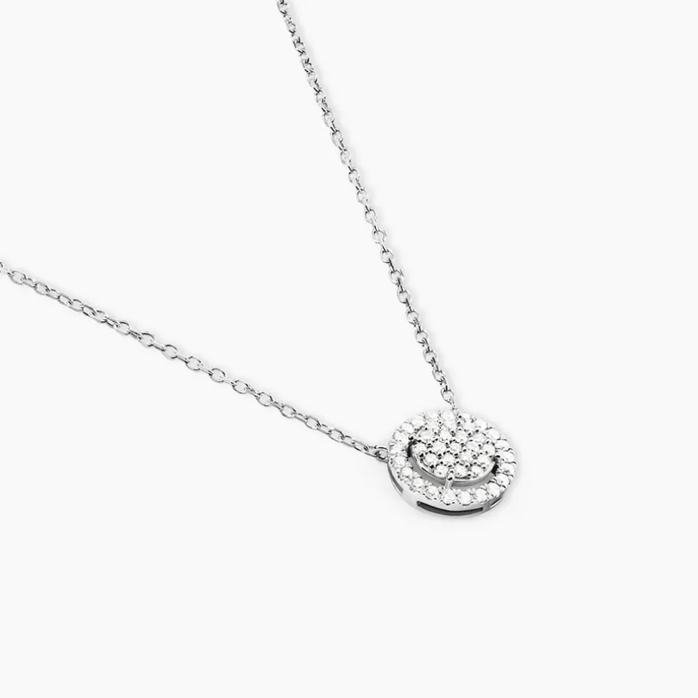 Collier Or Blanc Nawra Diamants Synthétiques