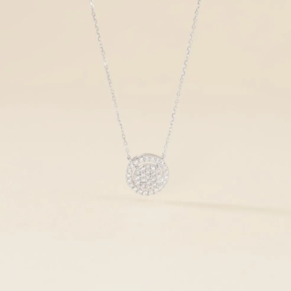Collier Or Blanc Nawra Diamants Synthétiques