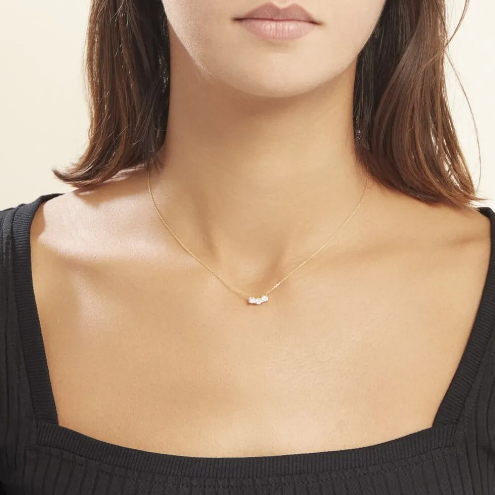 Collier Or Blanc Neely Diamants Synthétiques
