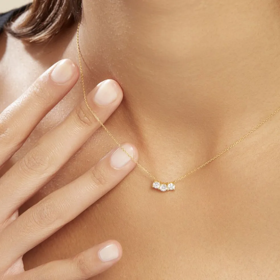 Collier Or Blanc Neely Diamants Synthétiques