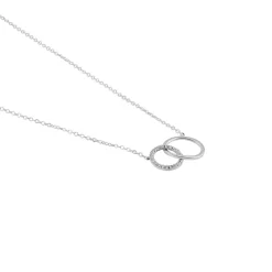 Collier Or Blanc Nesrine Oxydes