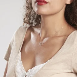 Collier Or Blanc Nesrine Oxydes