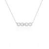 Collier Or Blanc Oxyde De Zirconium