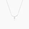 Collier Or Blanc Proximae Perle De Culture Oxydes De Zirconium