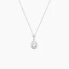 Collier Or Blanc Uxellus Oxyde De Zirconium