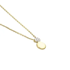 Collier Or Jaune Abihu Diamants