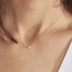 Collier Or Jaune Aphrodite Et Diamant