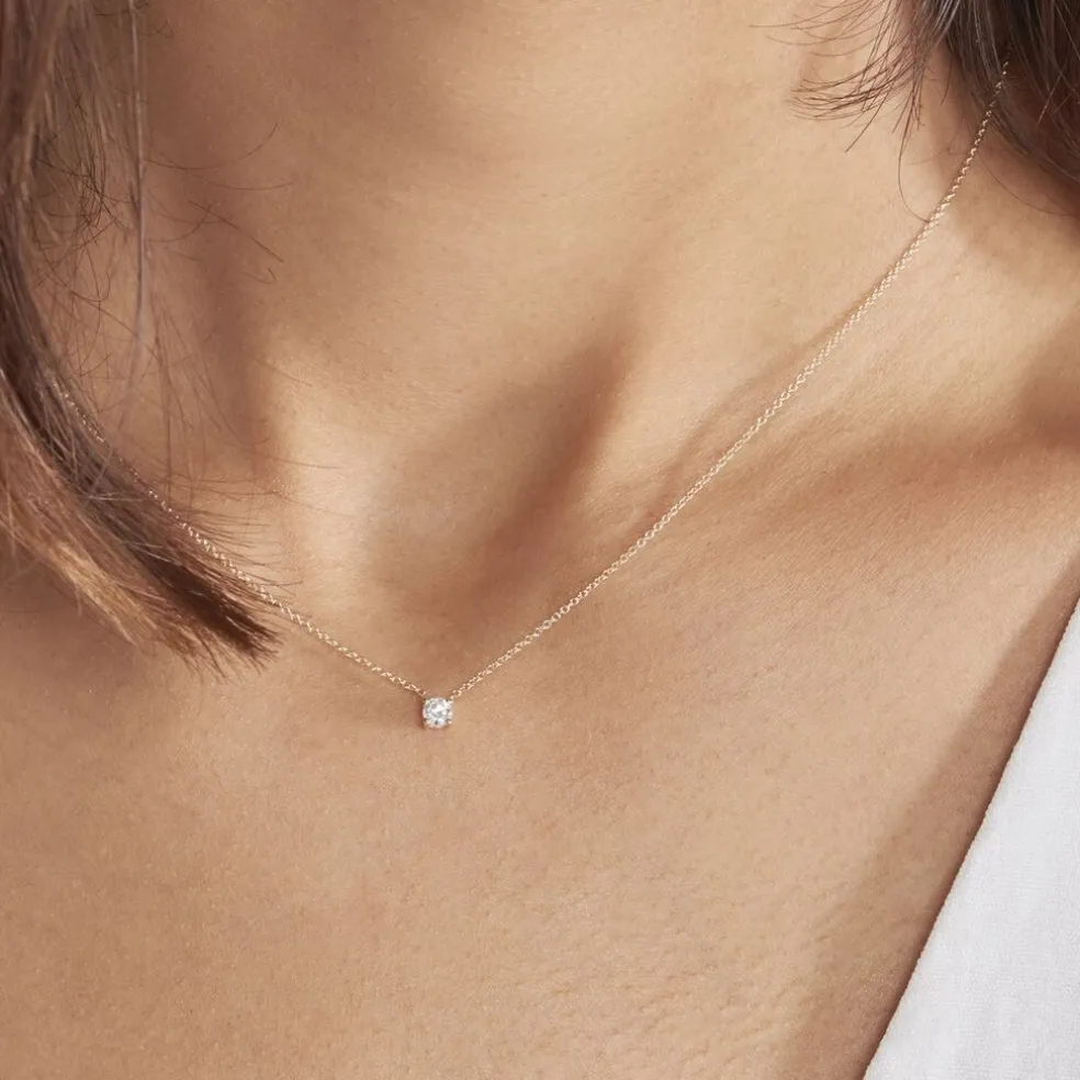 Collier Or Jaune Aphrodite Et Diamant