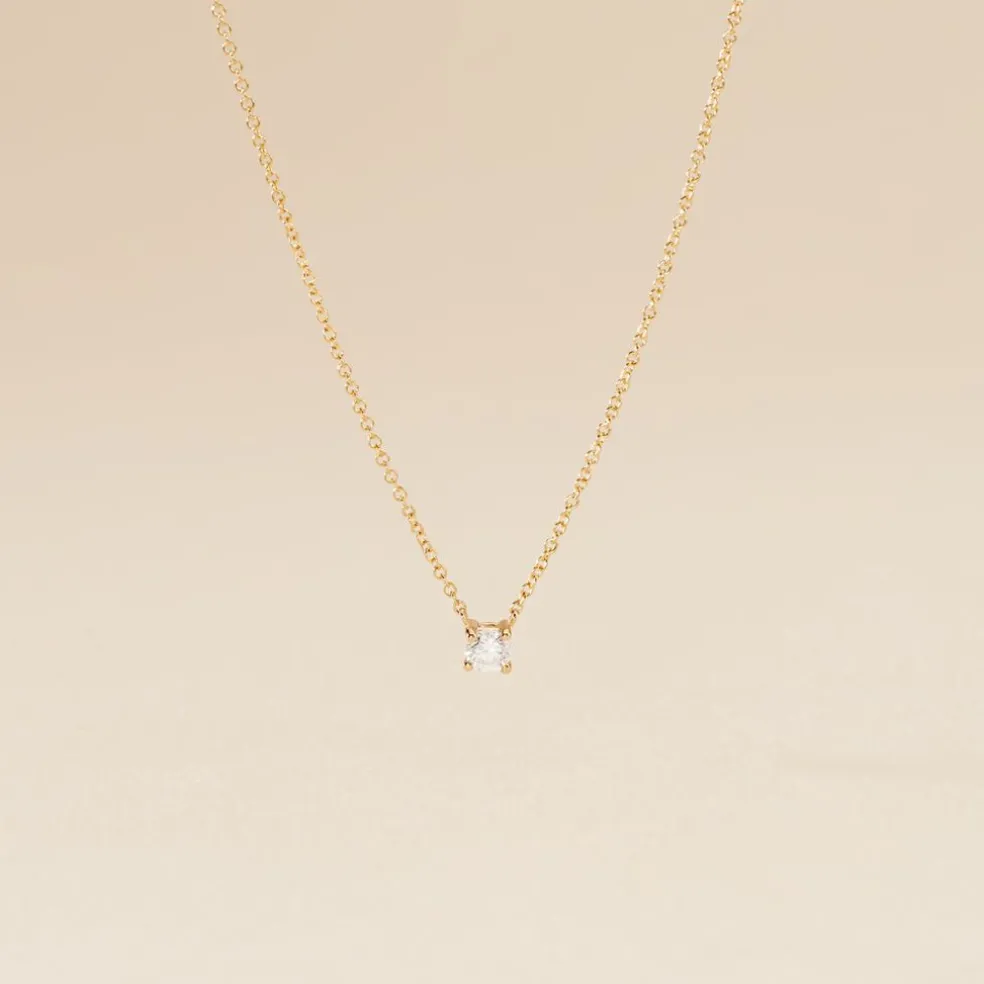 Collier Or Jaune Aphrodite Et Diamant