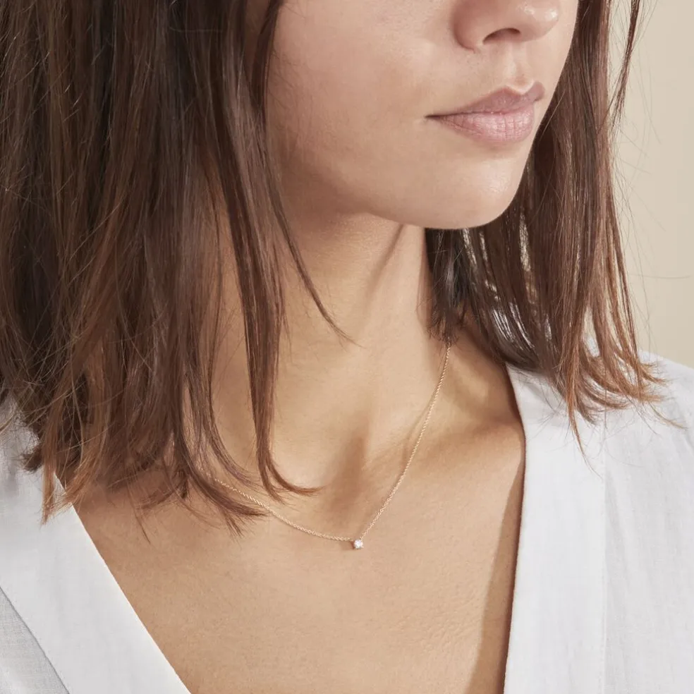 Collier Or Jaune Aphrodite Et Diamant