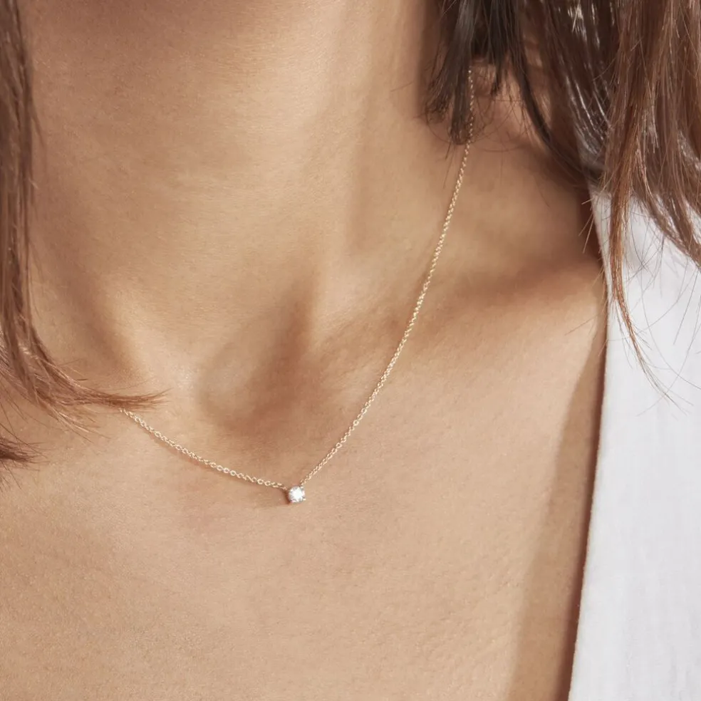 Collier Or Jaune Aphrodite Et Diamant