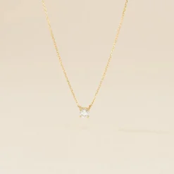 Collier Or Jaune Aphrodite Diamant Synthetique