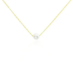 Collier Or Jaune Bibimo Perle De Culture