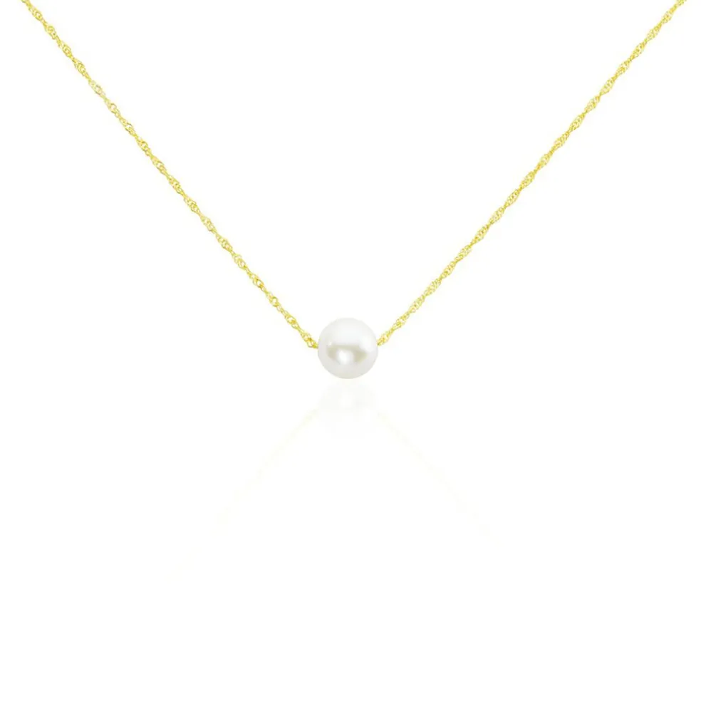 Collier Or Jaune Bibimo Perle De Culture