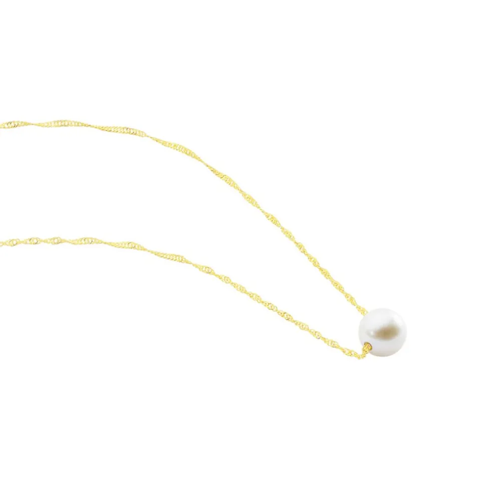 Collier Or Jaune Bibimo Perle De Culture