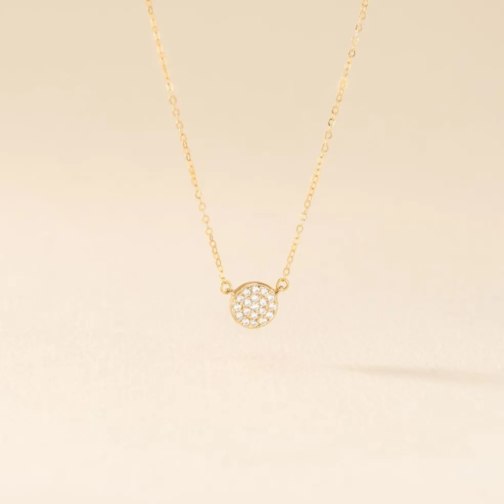 Collier Or Jaune Burak Oxyde De Zirconium