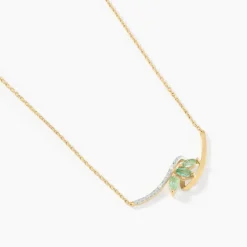Collier Or Jaune Caetlin Emeraude Diamants