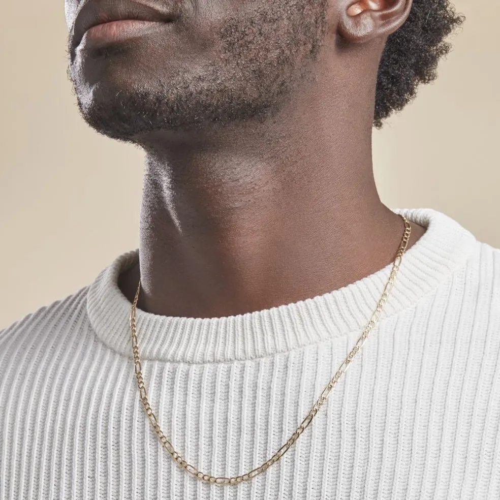 Collier Or Jaune Cameo Maille Alternée 1/3