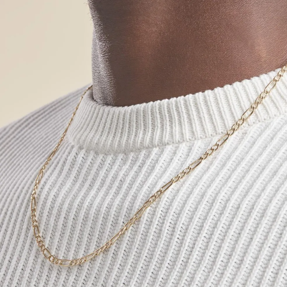 Collier Or Jaune Cameo Maille Alternée 1/3