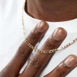 Collier Or Jaune Cameo Maille Alternée 1/3