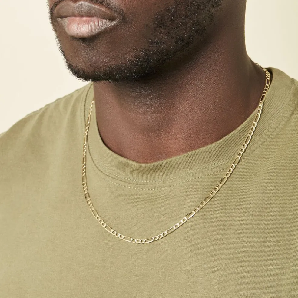 Collier Or Jaune Cameo Maille Alternée 1/3