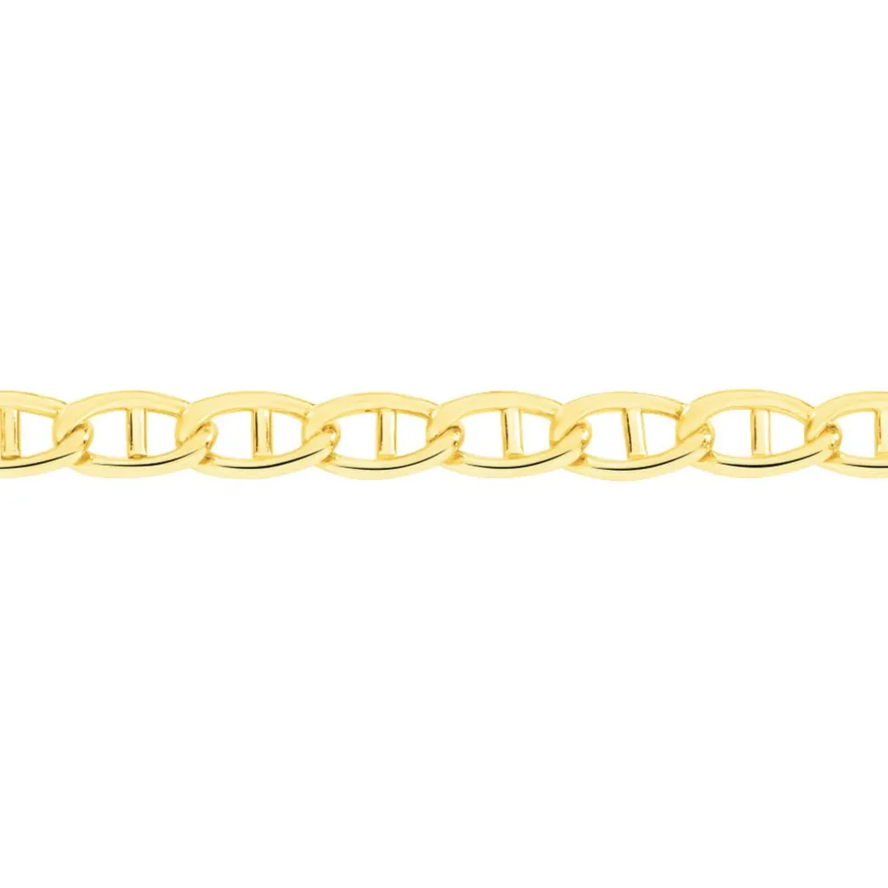 Collier Or Jaune Capucin Maille Marine