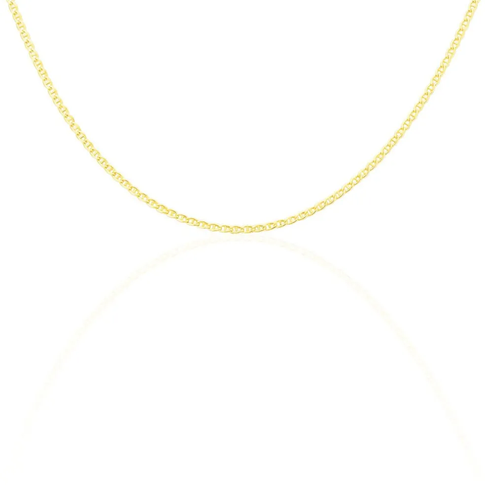 Collier Or Jaune Capucin Maille Marine