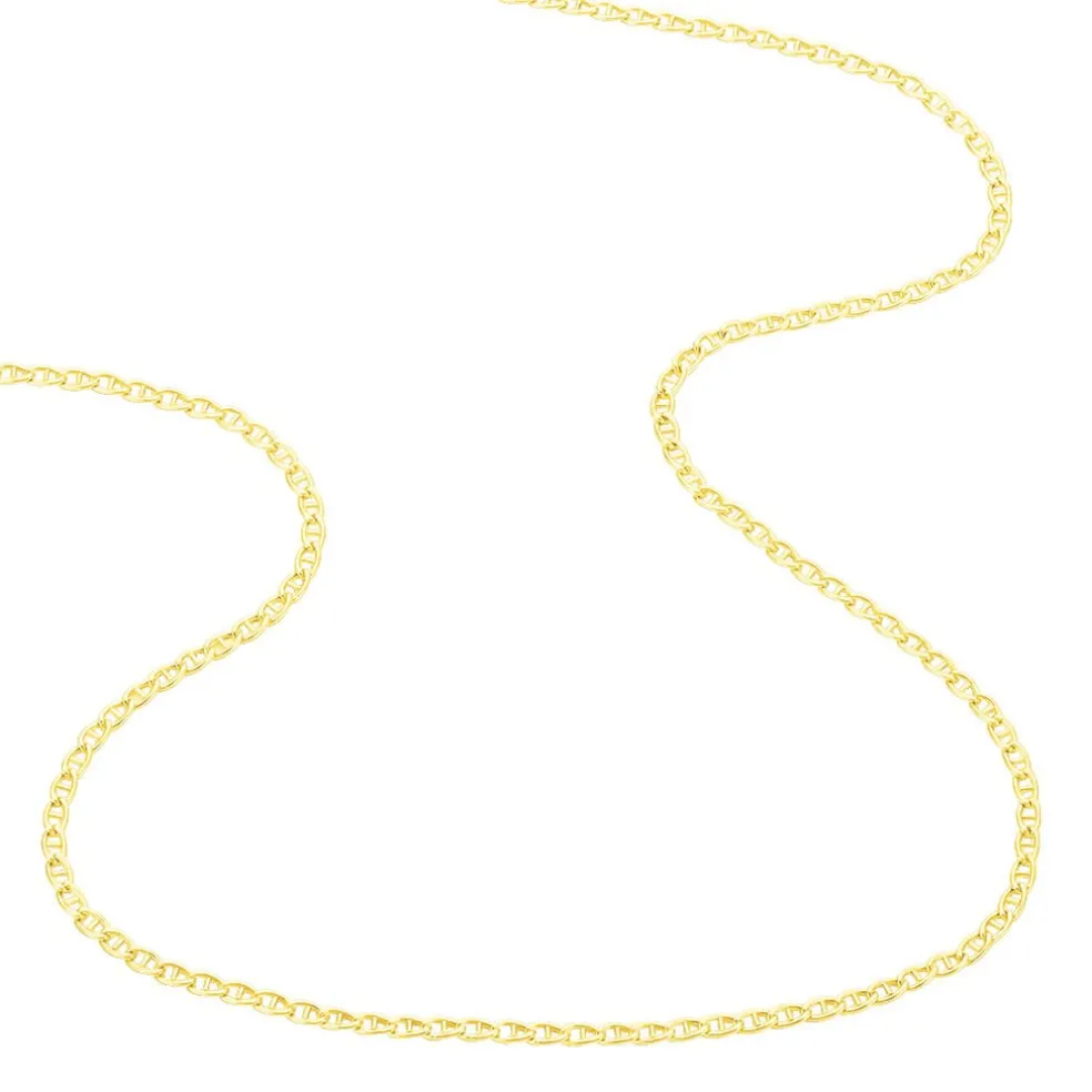 Collier Or Jaune Capucin Maille Marine