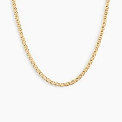 Collier Or Jaune Capucin Maille Marine