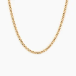 Collier Or Jaune Capucin Maille Marine