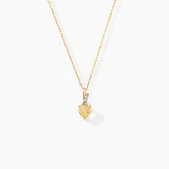 Collier Or Jaune Clothilde Citrine