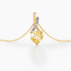 Collier Or Jaune Clothilde Citrine