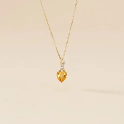 Collier Or Jaune Clothilde Citrine