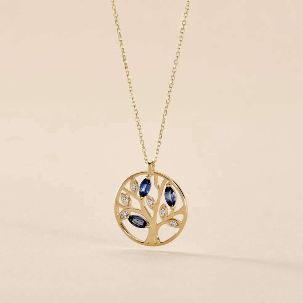 Collier Or Jaune Elsebein Saphirs