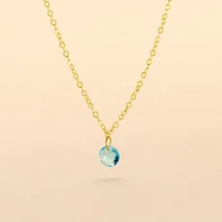 Collier Or Jaune Emilee Oxyde De Zirconium