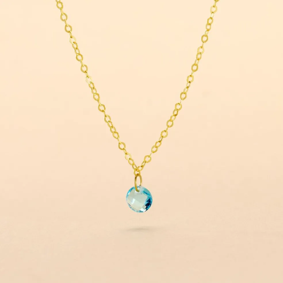 Collier Or Jaune Emilee Oxyde De Zirconium