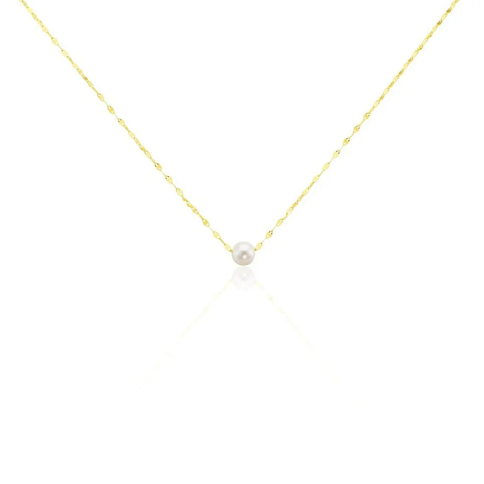 Collier Or Jaune Fliep Perle De Culture