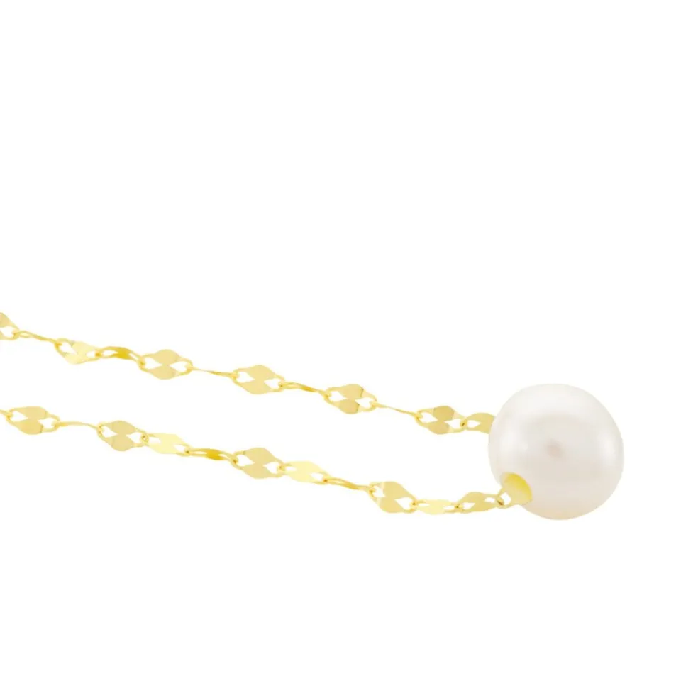 Collier Or Jaune Fliep Perle De Culture