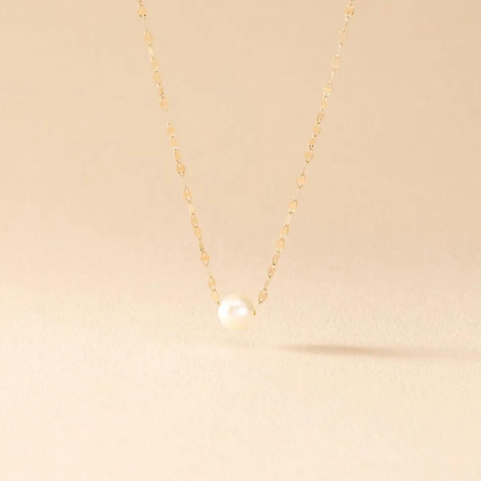 Collier Or Jaune Fliep Perle De Culture