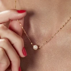 Collier Or Jaune Fliep Perle De Culture