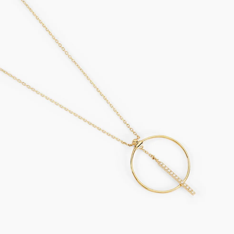 Collier Or Jaune Guda Oxyde De Zirconium