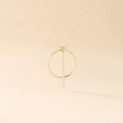 Collier Or Jaune Guda Oxyde De Zirconium