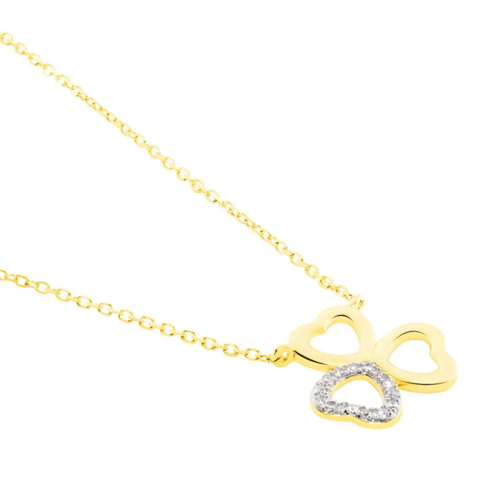 Collier Or Jaune Helisende Diamants