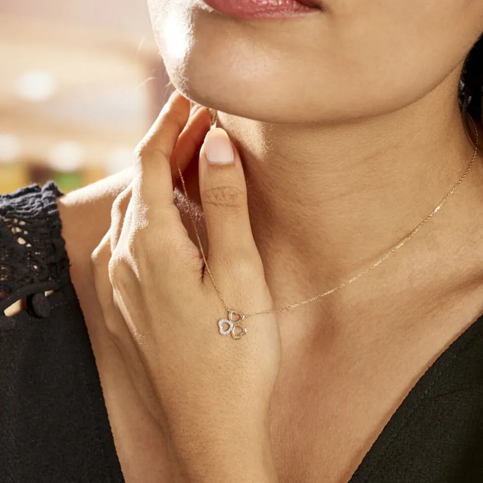 Collier Or Jaune Helisende Diamants