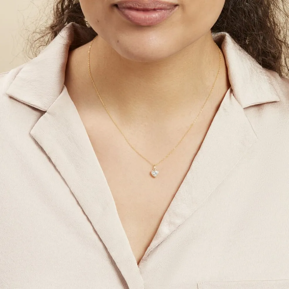 Collier Or Jaune Idony Oxyde De Zirconium