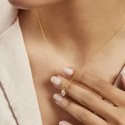 Collier Or Jaune Idony Oxyde De Zirconium