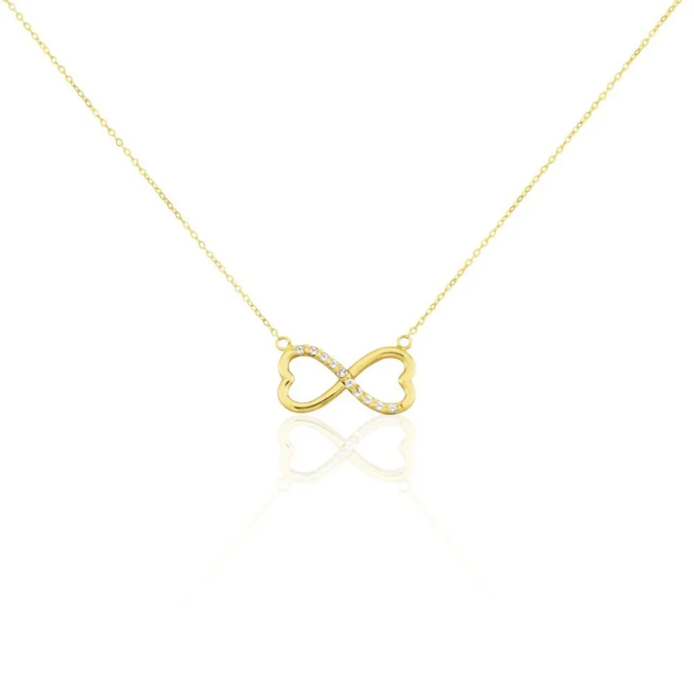 Collier Or Jaune Ilyas Oxyde De Zirconium