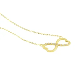 Collier Or Jaune Ilyas Oxyde De Zirconium