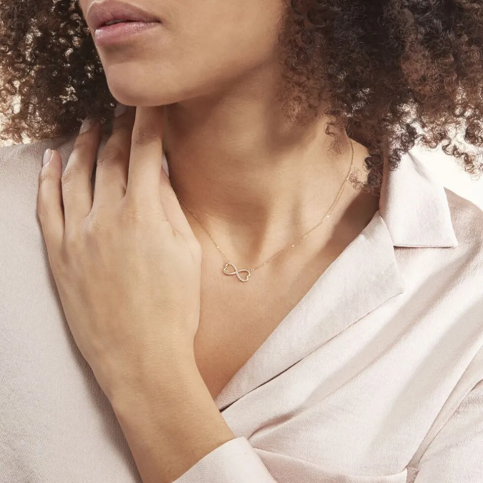 Collier Or Jaune Ilyas Oxyde De Zirconium